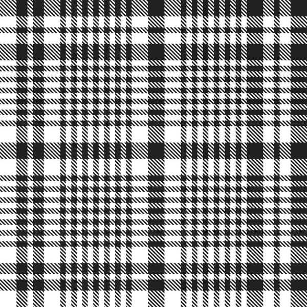 Plaid Bianco Nero Quadretti Motivo Tartan Senza Cuciture Adatto Tessuti — Vettoriale Stock