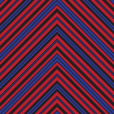 Moda tekstili ve grafikleri için uygun kırmızı ve mavi köşegen çizgili, dikişsiz arkaplan