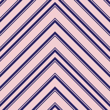 Moda tekstili ve grafikleri için uygun pembe ve lacivert köşegen çizgili desenli arkaplan.