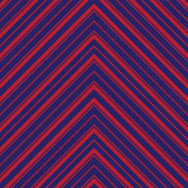 Rosso Blu Chevron Diagonale Righe Senza Cuciture Modello Sfondo Adatto — Vettoriale Stock