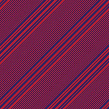 Moda tekstili ve grafikleri için uygun kırmızı ve mavi köşegen çizgili dikişsiz arkaplan