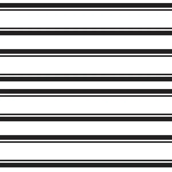 Schwarz Weiß Horizontal Gestreifte Nahtlose Muster Hintergrund Geeignet Für Modetextilien — Stockvektor