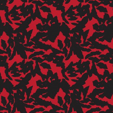 Kırmızı çiçekli fırça darbeleri moda baskıları, grafikler, arka planlar ve el sanatları için pürüzsüz desenli arka plan