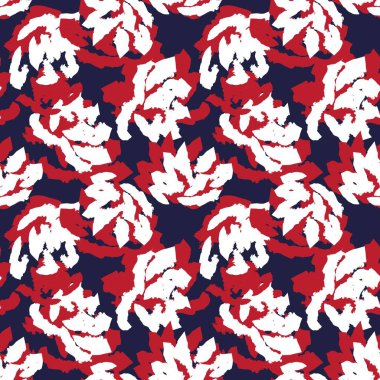 Kızıl Donanma Çiçek fırçası, moda baskıları, grafikler, arka planlar ve el sanatları için kusursuz desenli fırça darbeleri sergiliyor