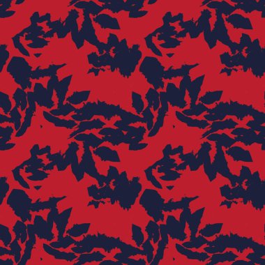 Kızıl Donanma Çiçek fırçası, moda baskıları, grafikler, arka planlar ve el sanatları için kusursuz desenli fırça darbeleri sergiliyor