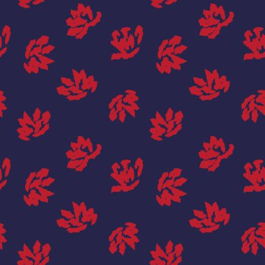 Kızıl Donanma Çiçek fırçası, moda baskıları, grafikler, arka planlar ve el sanatları için kusursuz desenli fırça darbeleri sergiliyor