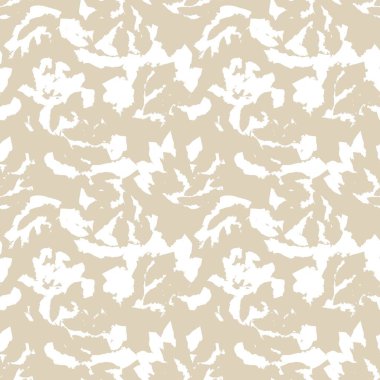 Kahverengi çiçekli fırça darbeleri moda baskıları, grafikler, arka planlar ve el sanatları için pürüzsüz desenli arka plan