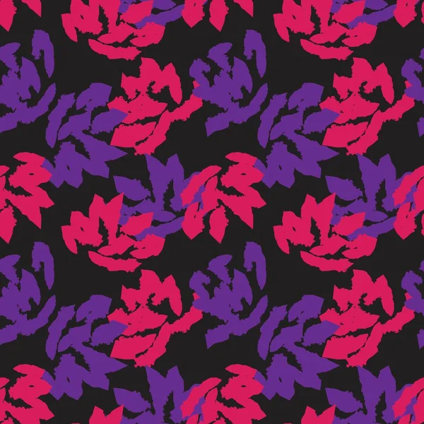 Purple Floral brush strokes seamless pattern background for fashion prints, graphics, backgrounds and crafts