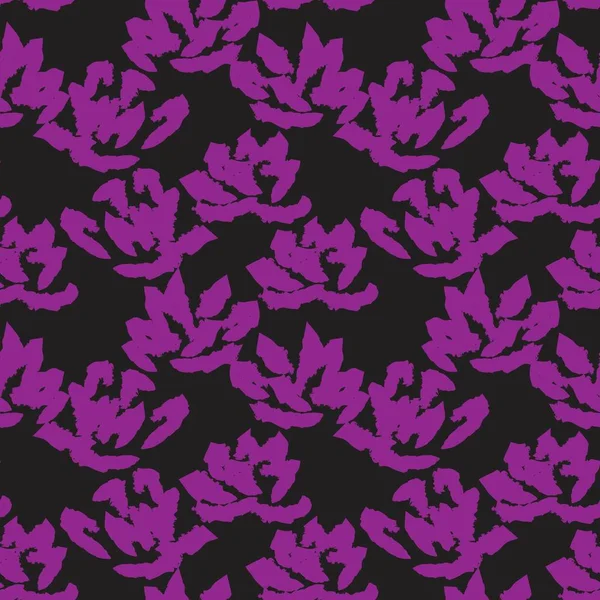 Lila Floral Pinselstriche Nahtloser Musterhintergrund Für Modedrucke Grafiken Hintergründe Und — Stockvektor