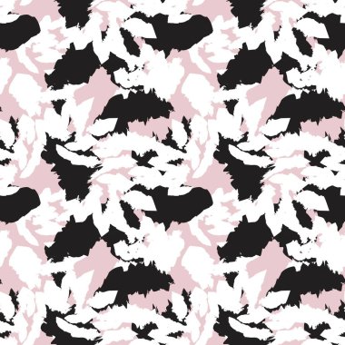 Pembe çiçekli fırça darbeleri moda baskıları, grafikler, arka planlar ve el sanatları için pürüzsüz desenli arka plan