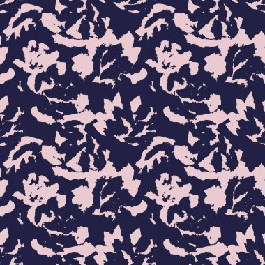 Pembe ve Donanma çiçek fırçası darbeleri moda baskıları, grafikler, arka planlar ve el sanatları için kusursuz desenli arka plan