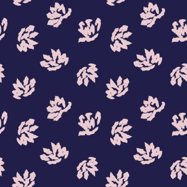 Pembe ve Donanma çiçek fırçası darbeleri moda baskıları, grafikler, arka planlar ve el sanatları için kusursuz desenli arka plan