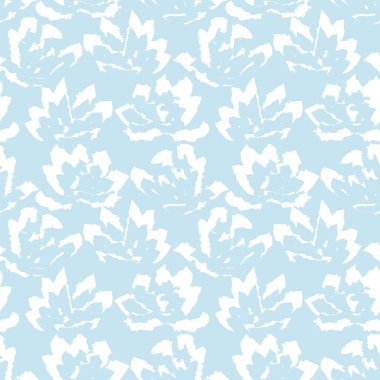 Gökyüzü Mavi Çiçek fırça darbeleri moda baskıları, grafikler, arka planlar ve el sanatları için pürüzsüz desen arkaplanı