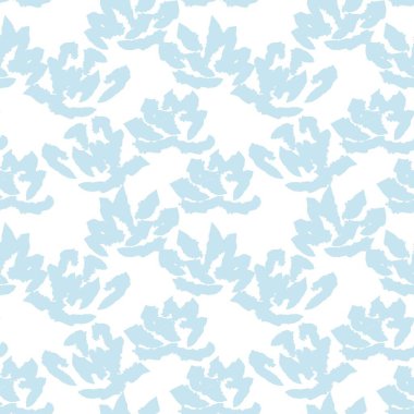 Gökyüzü Mavi Çiçek fırça darbeleri moda baskıları, grafikler, arka planlar ve el sanatları için pürüzsüz desen arkaplanı