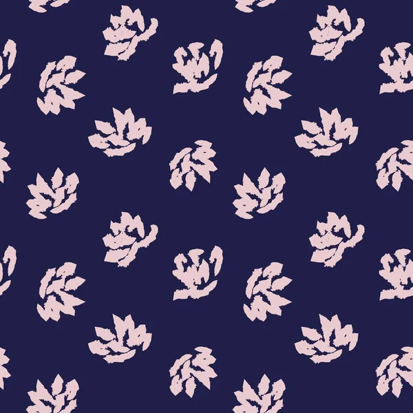 Rosa Und Navy Floral Pinselstriche Nahtloser Musterhintergrund Für Modedrucke Grafiken — Stockvektor