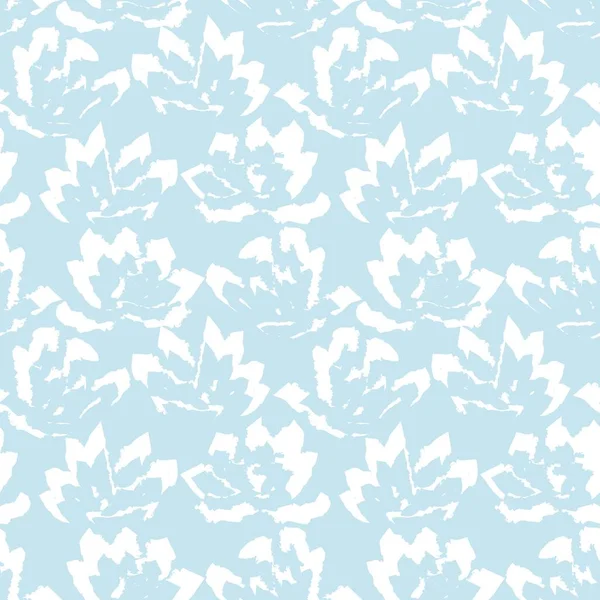 Bleu Ciel Floral Coups Pinceau Fond Motif Sans Couture Pour — Image vectorielle