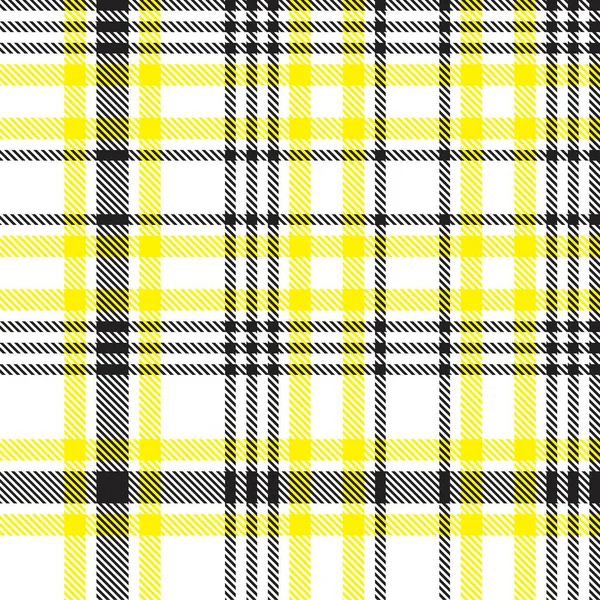 Yellow Glen Plaid Textuur Naadloos Patroon Geschikt Voor Mode Textiel — Stockvector
