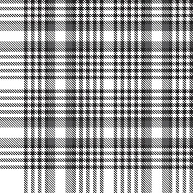 Siyah ve Beyaz Glen Ekose desenli, moda tekstil ve grafikleri için uygun.