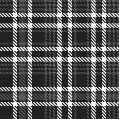 Siyah ve Beyaz Glen Ekose desenli, moda tekstil ve grafikleri için uygun.