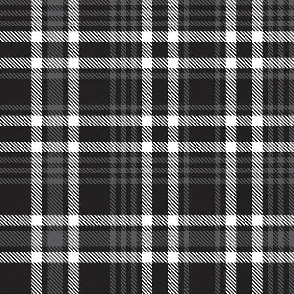 Black White Glen Plaid Textured Seamless Pattern Suitable Fashion Textiles — Stock Vector