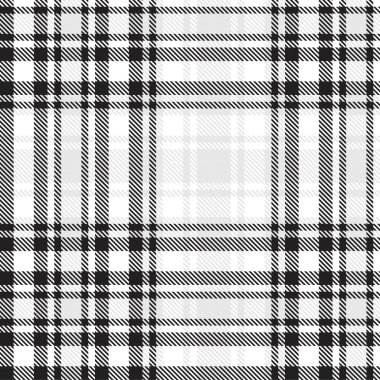 Siyah ve Beyaz Glen Ekose desenli, moda tekstil ve grafikleri için uygun.