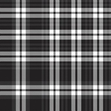 Siyah ve Beyaz Glen Ekose desenli, moda tekstil ve grafikleri için uygun.