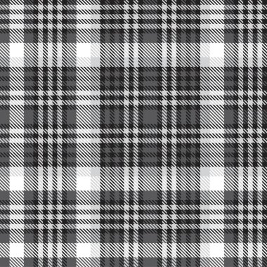 Siyah ve Beyaz Glen Ekose desenli, moda tekstil ve grafikleri için uygun.