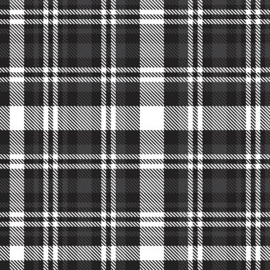 Siyah ve Beyaz Glen Ekose desenli, moda tekstil ve grafikleri için uygun.