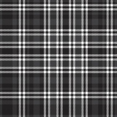 Siyah ve Beyaz Glen Ekose desenli, moda tekstil ve grafikleri için uygun.