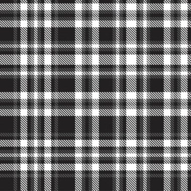 Siyah ve Beyaz Glen Ekose desenli, moda tekstil ve grafikleri için uygun.