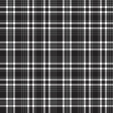 Siyah ve Beyaz Glen Ekose desenli, moda tekstil ve grafikleri için uygun.