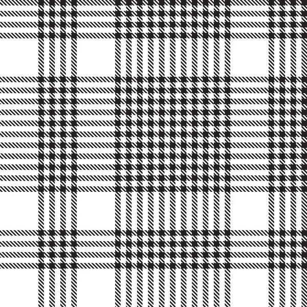 Patrón Sin Costura Texturizado Cuadros Glen Blanco Negro Adecuado Para — Archivo Imágenes Vectoriales