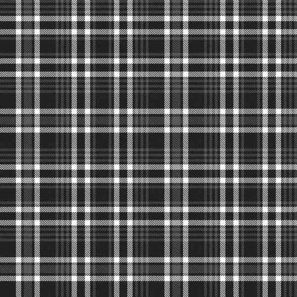 Black White Glen Plaid Texturovaný Bezešvý Vzor Vhodný Pro Módní — Stockový vektor