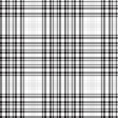 Siyah ve Beyaz Glen Ekose desenli, moda tekstil ve grafikleri için uygun.