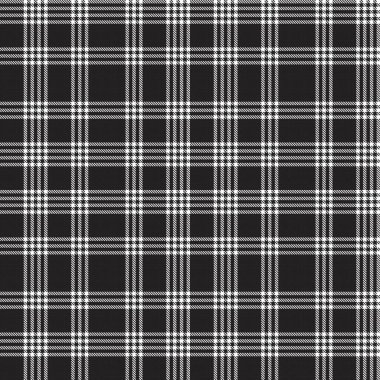 Siyah ve Beyaz Glen Ekose desenli, moda tekstil ve grafikleri için uygun.