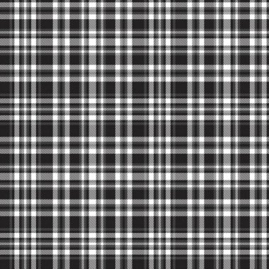 Siyah ve Beyaz Glen Ekose desenli, moda tekstil ve grafikleri için uygun.