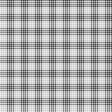 Siyah ve Beyaz Glen Ekose desenli, moda tekstil ve grafikleri için uygun.