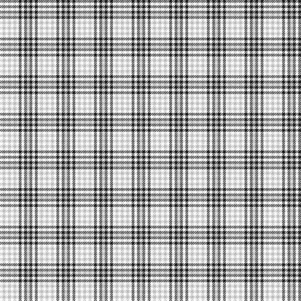 Black White Glen Plaid Textured Seamless Pattern Suitable Fashion Textiles — Stock Vector