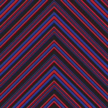Moda tekstili ve grafikleri için uygun kırmızı ve mavi köşegen çizgili, dikişsiz arkaplan