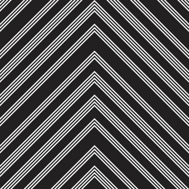 Siyah ve beyaz Chevron köşegen çizgili desensiz arka plan moda tekstil ve grafikleri için uygun.