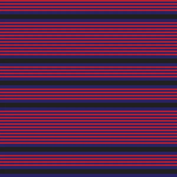 Червоний Синій Горизонтальний Смугастий Безшовний Візерунок Фон Підходить Модного Текстилю — стоковий вектор