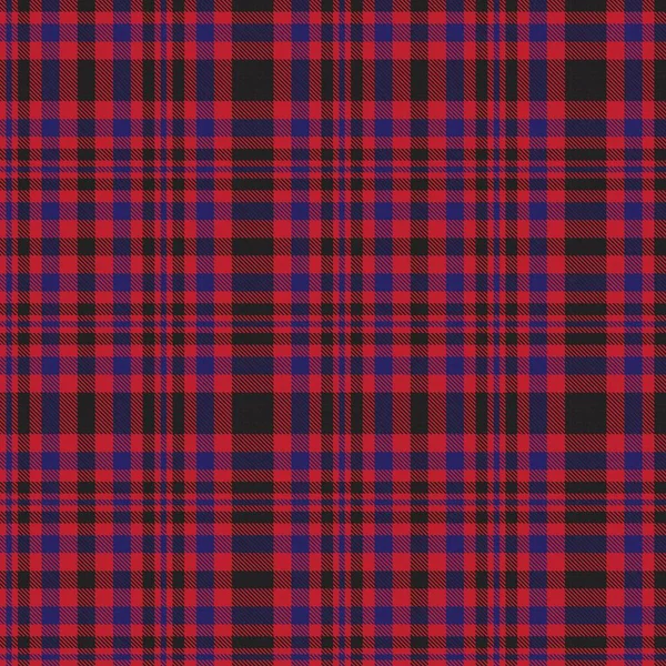 Red Navy Glen Plaid Texturiertes Nahtloses Muster Für Modetextilien Und — Stockvektor