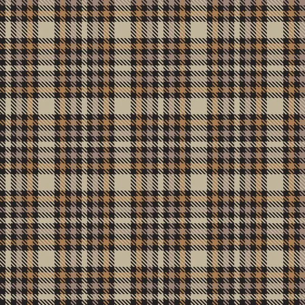 Brown Glen Plaid Texturiertes Nahtloses Muster Für Modetextilien Und Grafiken — Stockvektor