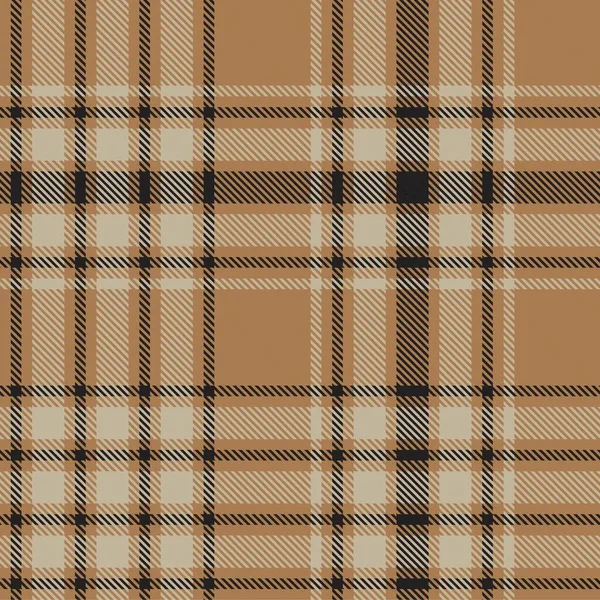 Brown Glen Plaid Texturált Zökkenőmentes Minta Alkalmas Divat Textil Grafika — Stock Vector