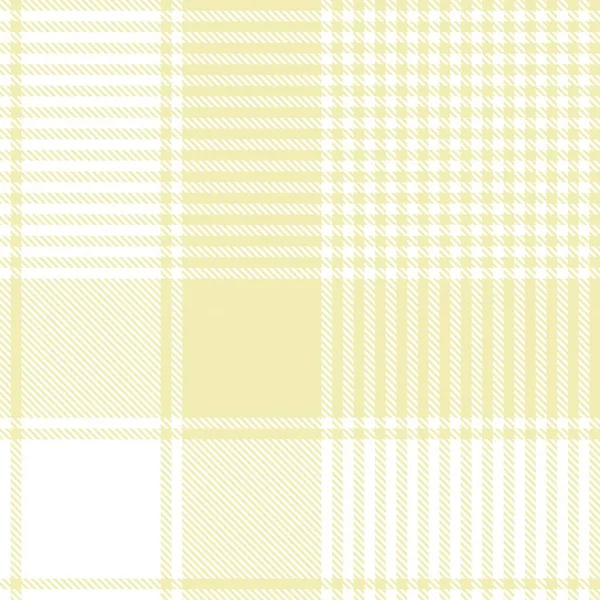 Yellow Glen Plaid Texturiertes Nahtloses Muster Für Modetextilien Und Grafiken — Stockvektor