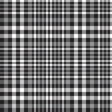 Siyah ve Beyaz Glen Ekose desenli, moda tekstil ve grafikleri için uygun.