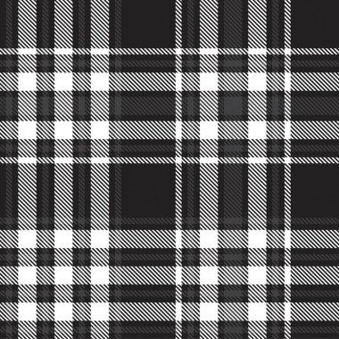 Siyah ve Beyaz Glen Ekose desenli, moda tekstil ve grafikleri için uygun.