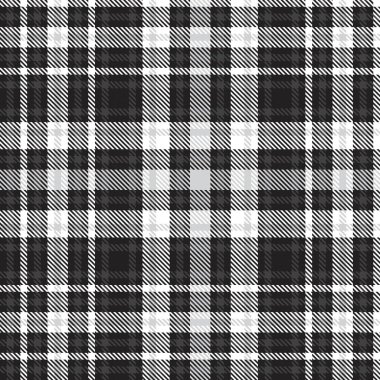 Siyah ve Beyaz Glen Ekose desenli, moda tekstil ve grafikleri için uygun.