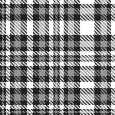 Siyah ve Beyaz Glen Ekose desenli, moda tekstil ve grafikleri için uygun.