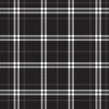 Siyah ve Beyaz Glen Ekose desenli, moda tekstil ve grafikleri için uygun.